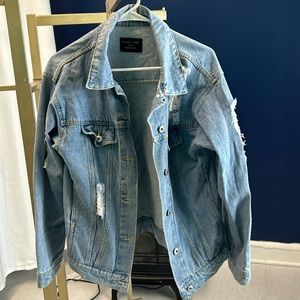 Ladies light blue denim jacket size small perfect condition